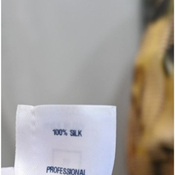 Oscar De La Renta Maxi Gown Size 14 Green Floral Silk Long Sleeve Evening Dress - Picture 10 of 10